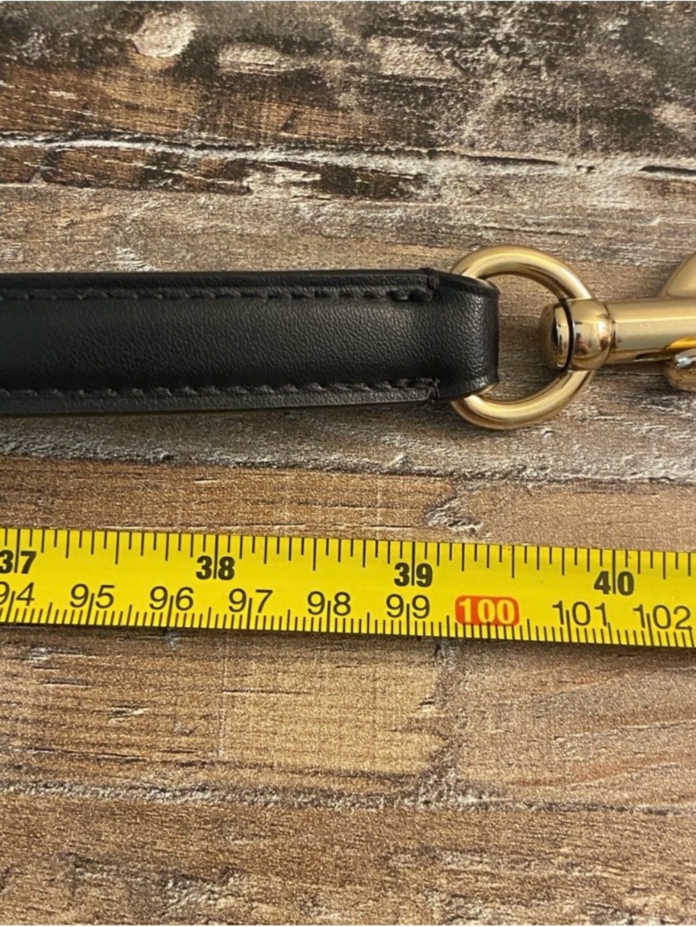 Coach Black Leather Strap with Gold Hardware - Picture 6 of 6